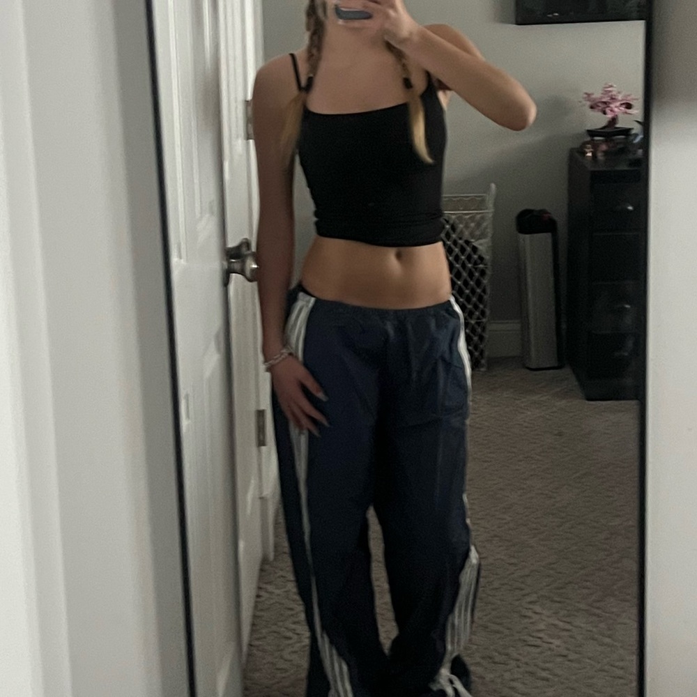 PacSun Navy and White Track Pants